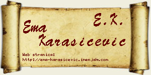 Ema Karašićević vizit kartica